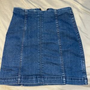 Free People Blue Denim Skirt